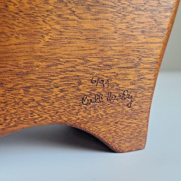 Bill Hardy Handmade Mahogany Jewelry Box, Curved Dresser Miniature Chest 1990s - Picture 3 of 9